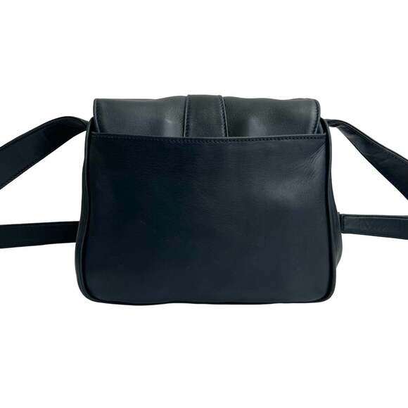 GUCCI (Old Gucci) Vintage Horseshoe Leather Shoulder Bag/Pochette, Navy, i36-8 - Picture 3 of 10